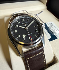 Longines Spirit 40mm Black Dial Leather Strap L3.810.4.53.0