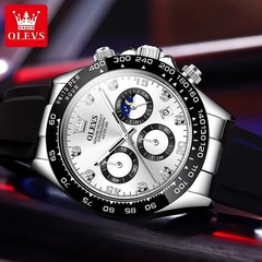 Waterproof Watch Men’s OLEVS Quartz Luxury Luminous Business Date Men Strap