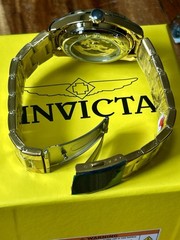 Invicta Objet D Art Automatic, 43mm, WR 30m, Skele Dial, New/Box/3yr Wnty, Gold