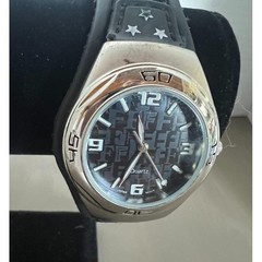 Y2K Watch Working Japan Movt Retro 2000s Star Strap Chunky Case Graphic Monogram