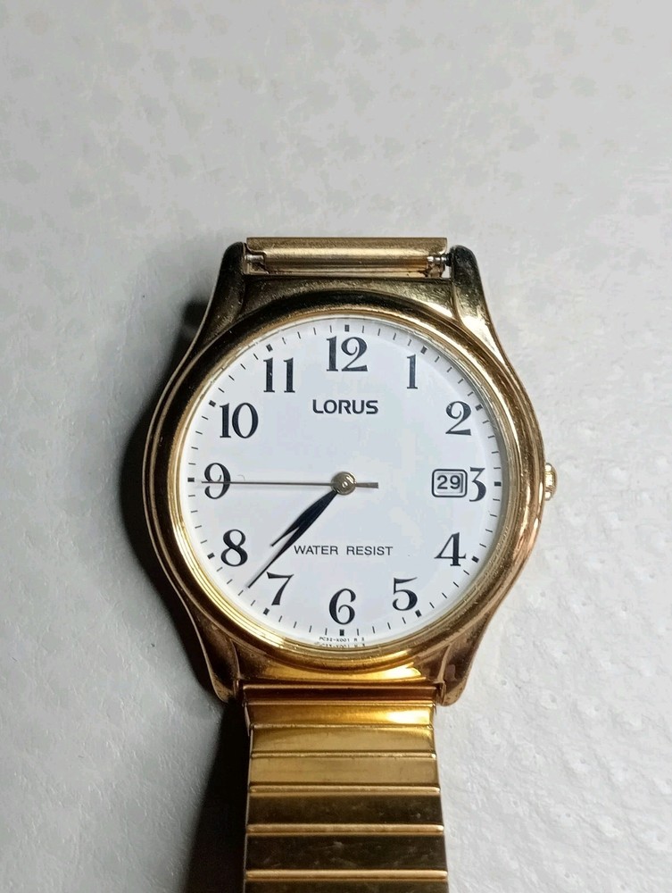 Mens Lorus Casual Everyday Watch Working Battery In Flexi Strap Used Condition
