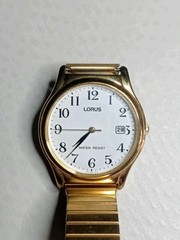 Mens Lorus Casual Everyday Watch Working Battery In Flexi Strap Used Condition