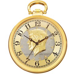 Men’s Akribos XXIV CN012 Quartz Half Dollar Back Design Pocket Watch