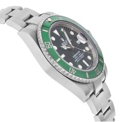 Rolex Submariner 116610LV Silver Oyster Bracelet with Green Bezel Perfect Cond.
