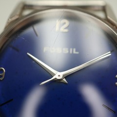 Vintage Fossil Mood Watch Unisex 31mm Watch Stainless Mesh JR-7704 w New Battery