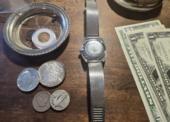 Caravelle Automatic Men’s Day/Date Black Dial Silver Case Mesh Bracelet Watch