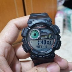 Casio WS-1500H-1AV 100M WR Alarm LED Backlight Stopwatch Dual Time Sport Timer
