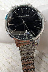 Vince Camuto Black Dial VC11074SU Calendar Wristwatch Working