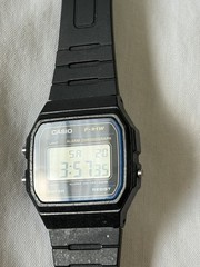 Casio F-91W Digital Watch Alarm Chronograph Black Works