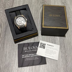 *NEW* Bulova Surveyor 96A310 Automatic Skeleton Watch with Black Leather