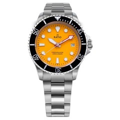 Ratio FreeDiver Stainless Steel Yellow Dial Quartz Diver’s RTF034 Men’s Watch