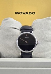 Movado Museum Signature Watch Ladies 28mm Silver case NEW MODEL 0607598
