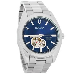 Bulova Surveyor Men’s Stainless Steel Blue Dial Automatic Watch 96A275