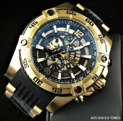 Invicta 54mm Marvel IRON MAN Speedway Viper Ltd. Ed. Chrono Black & Gold Watch