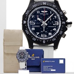 NEW Breitling Enduarance Pro 38mm Black Dial White Rubber X83310A71B1S1 #BR210