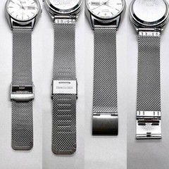 Seiko Type II 4336 8000 White Birch Day Date Quartz Watch 1978 Mesh Belt Japan