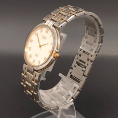 Vtg 1990 N MINT Citizen CQ Exceed Buros 5637-F60366 Ivory Qz 33mm Mens Watch JP