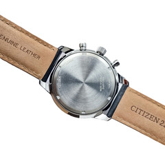Citizen Gray Dial Chronograph Date Indicator Leather Band Men’s Watch CA4500-24H