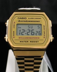USA MEN’S GOLD TONE STAINLESS STEEL DIGITAL WATCH A168WG CASIO Gift