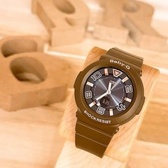 Good Condition CASIO Baby G Radio Solar Watch BGA 1601 Brown x Black Baby G Brow