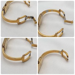 Gucci 1500L Vintage Quartz Gold Dial Bangle Watch 12mm Wrist 16.0cm