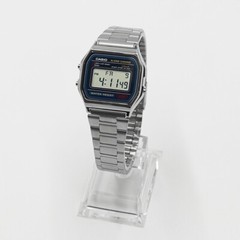 CASIO metal band digital watch A-158WA-1UWDF Unisex SILVER Original New