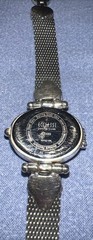 Ecclissi Sterling Silver 925 Bracelet Lady’s Watch W/faux amethyst & Flip Face