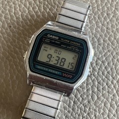 Vintage Casio WR 593 A158W Alarm Chronograph Running