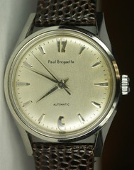 Paul Breguette Vintage 33mm Automatic 17J Steel Swiss Watch RUNS ACCURATE
