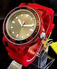 Invicta Pro Diver Men’s Watch Quartz 51.5mm Transparent Burgundy 32329