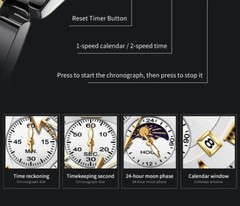 Waterproof Quartz Watch Men’s Luminous Luxury OLEVS Steel Men Stainless Strap