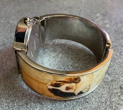 Vintage Kristine Women’s Bracelet Watch “Puppy Dog” Themed Band 33mm Case A6