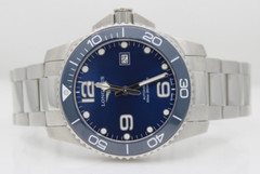 Longines HydroConquest 43mm Blue Date Dial Stainless Watch W/ Box L3.782.4.96.6