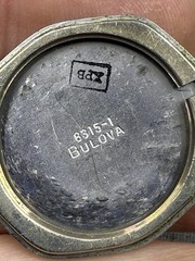 Vintage Bulova Octagonal Diamond Black Dial Mechanical Watch 10CK 8315-1