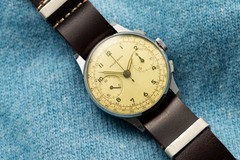 Nicolet Chronograph Watch – Landeron 39 – Helbros Signed – WWII Era – Circa 1938
