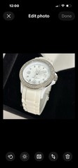 Ice-Watch ST.WS.B.S.11 Women’s Stone Sili White Silicone Strap Swarovski Watch