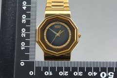 SEIKO V701-5K70 Decagon Quartz Black Dial Men’s Watch Vintage 1991 [Near MINT]