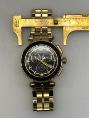 Versace GRECA CHRONO 45mm Mens Gold / Black Dial Watch VEPM00720 #176