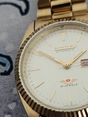 Citizen Eagle 7 Watch Ref 4-R10761 Automatic WORKING – Gold Tone – Day/Date