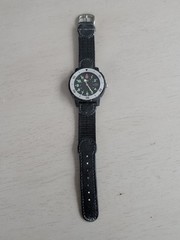 Swiss Army Military Leather Canvas Strap Striker Diver Men’s Black Dial New Batt