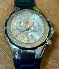 Michele Chronograph, WR 5 ATM, Sharp Look, 8” Wrist, Works Great, New Battery