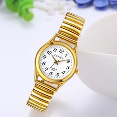 Women Ladies Big Numbers Dial Elastic Band Ultra Thin Quartz Analog Wrist Watch