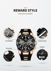 REWARD Men Sport Watches Chronograph Wristwatch Male Multifunction Quartz Watch