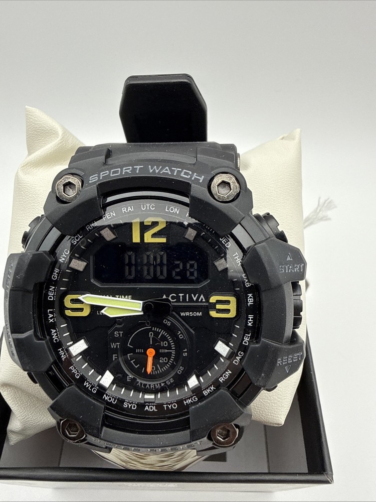 NEW Activa X Invicta BlackOps Digital Men’s Watch – 56mm Black ACW1637-001