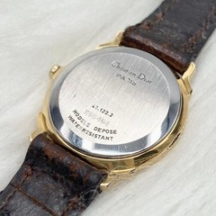 Christian Dior Quartz Wristwatch 24mm 48.122.2 Gold Dial Case wrist 17cm