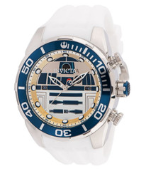 Invicta Star Wars R2-D2 Men’s 50mm Limited Edition White Chronograph Watch 35084
