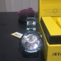 Invicta Men’s Skeleton Dial Automatic Stainless Steel Watch w/ Box