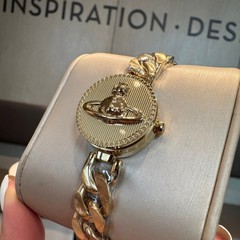 Vivienne Vintage Gold Dial Bracelet Flip Women’s Quartz Watch Original box