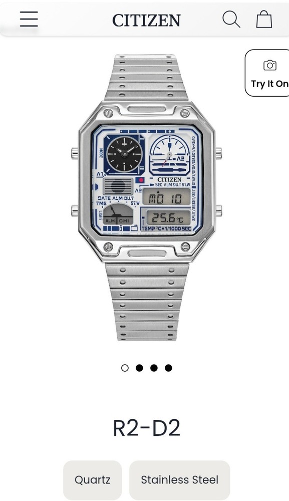 Citizen R2-D2 Star Wars Analog Digital JG2121-54A Ana-Digi Watch