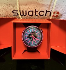 NEW🚨 Swatch BLUE TASTE Solar Spectrum SO27B111 Big Bold 47mm Watch
